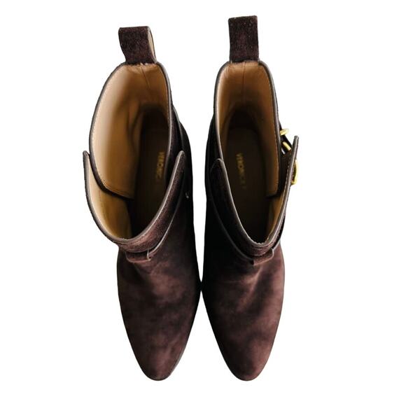 Veronica Beard Sohelia Suede Ankle Boot Size 38 / 8 NEW Espresso Brown w/Box Bag - Picture 6 of 9